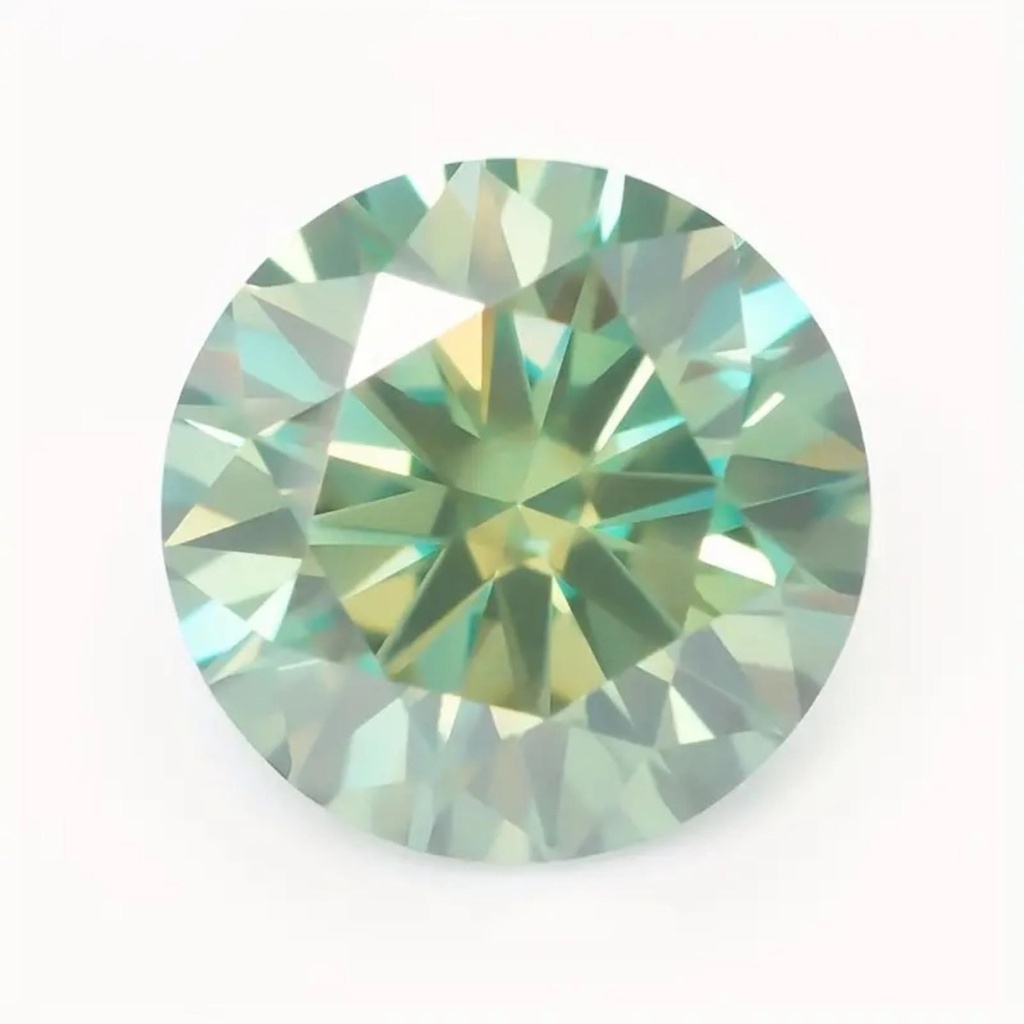Loose Moissanite Light Green Clean Round Cut 3.75 MM - 1