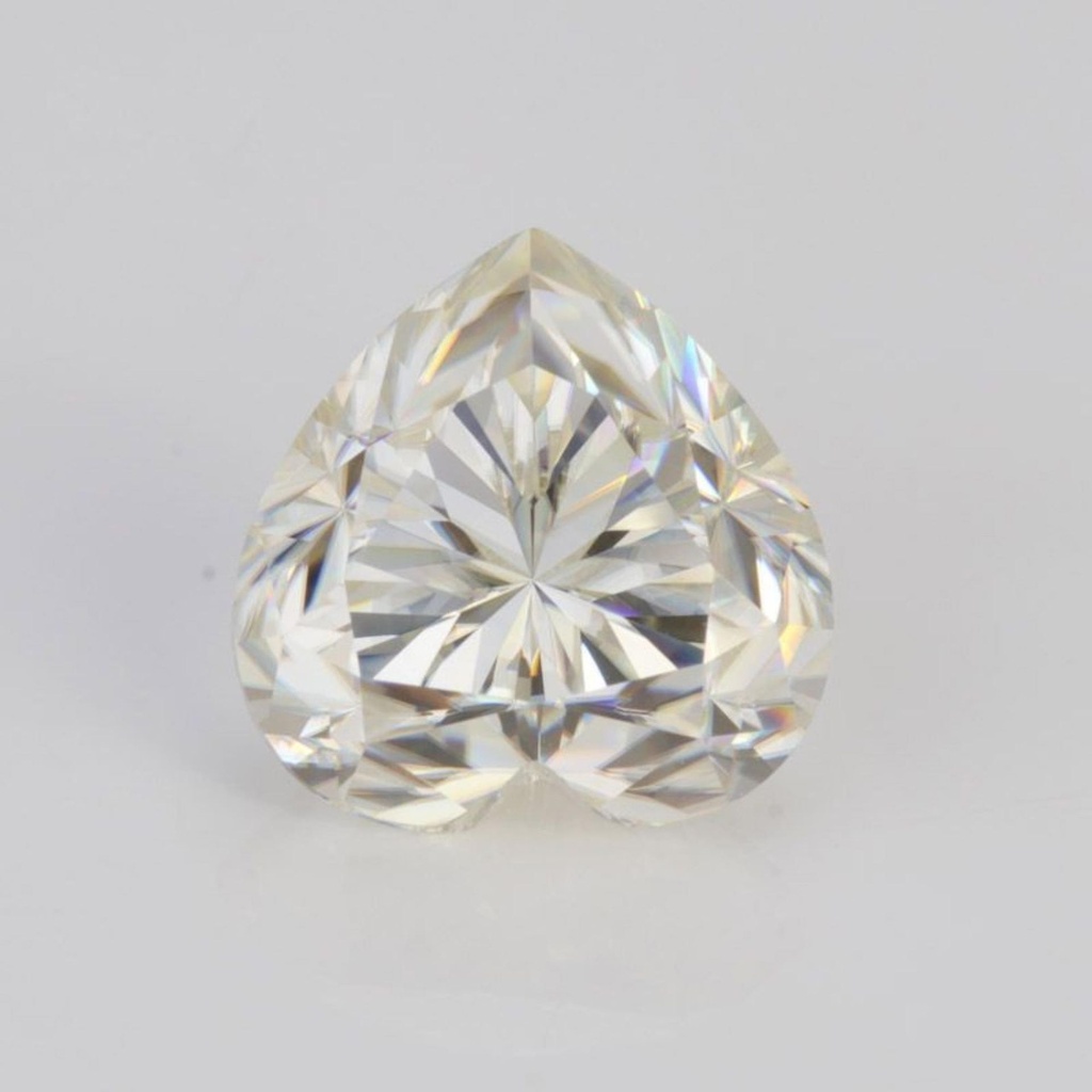 Loose Moissanite Off White Clean Heart Cut 9.00 MM