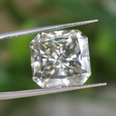 Loose Moissanite Off White Clean Square Radiant Cut 6.50 MM