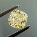 Loose Moissanite Off White Yellow Clean Cushion Cut 10.00 MM