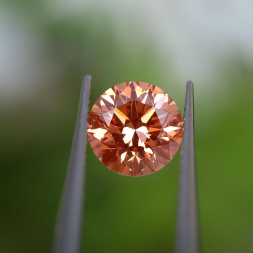 Loose Moissanite Orange Clean Round Cut 7.00 MM