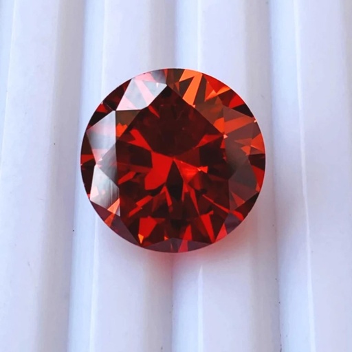 Loose Moissanite Oranges Red Clean Round Cut 8.75 MM