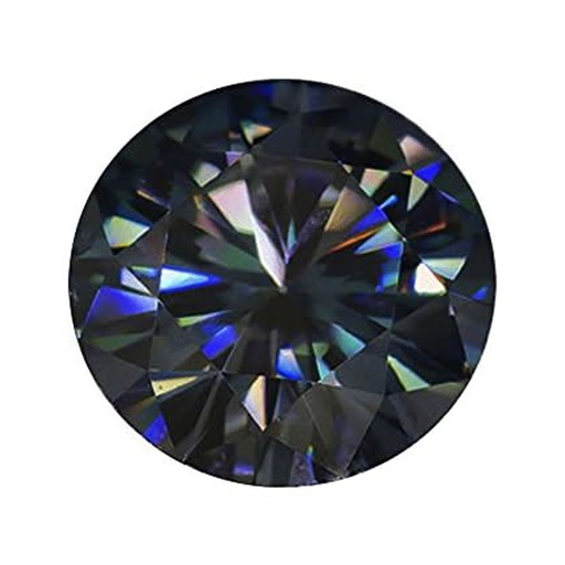 Loose Moissanite Peacock Blue Clean Round Cut 13.25 MM