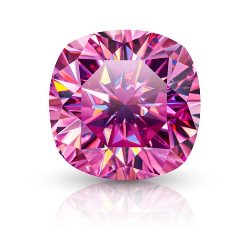 Loose Moissanite Pink Clean Cushion Cut 10.00 MM