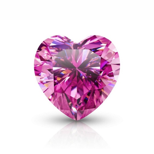 Loose Moissanite Pink Clean Heart Cut 10.50 MM