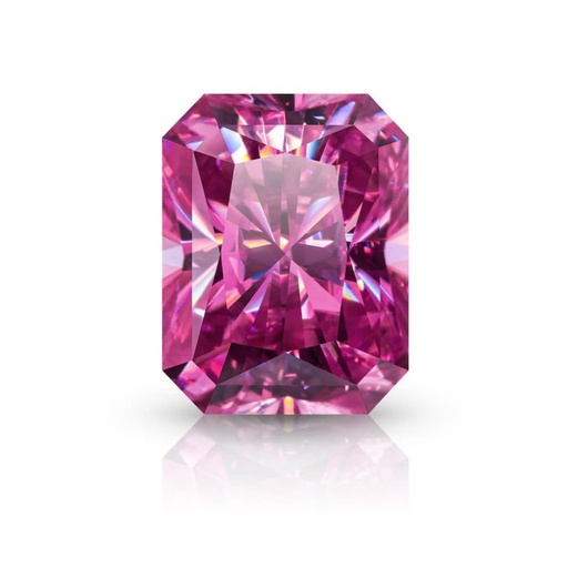 Loose Moissanite Pink Clean Radiant Cut 14.00 x 10.00 MM