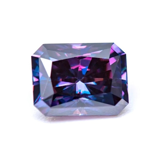 Loose Moissanite Purple Clean Radiant Cut 10.00 x 8.00 MM