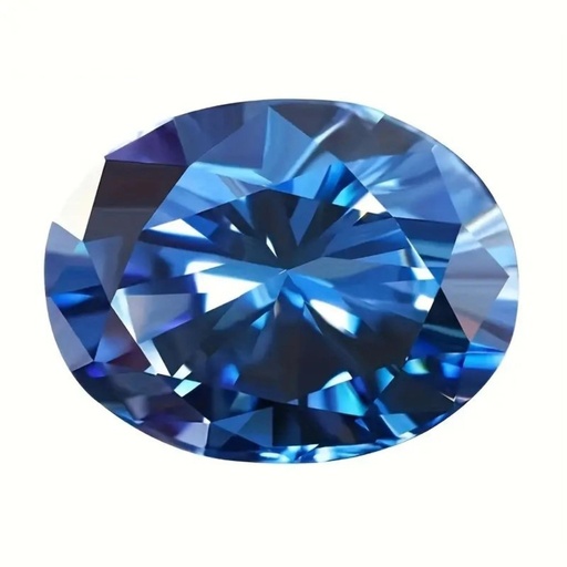 Loose Moissanite Royal Blue Clean Oval Cut 7.00 x 5.00 MM