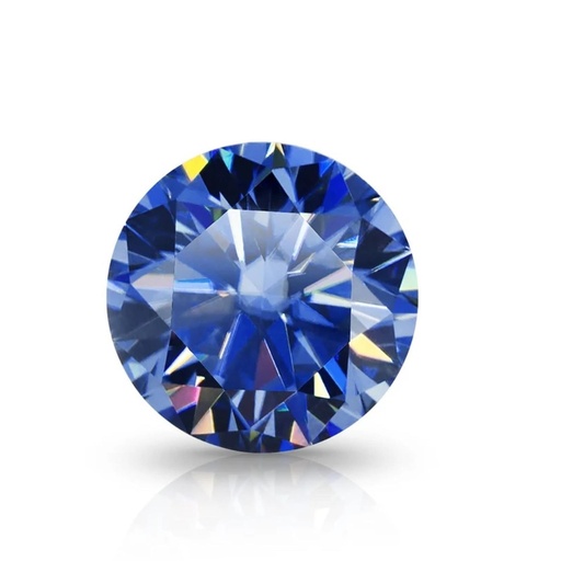 Loose Moissanite Royal Blue Clean Round Cut 12.00 MM