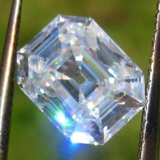 Loose Moissanite White Clean Asscher Cut 9.00 x 7.00 MM