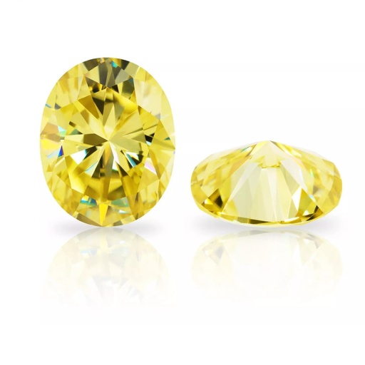 Loose Moissanite Yellow Clean Oval Cut 7.00 x 5.00 MM