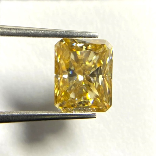 Loose Moissanite Yellow Clean Radiant Cut 10.00 x 8.00 MM