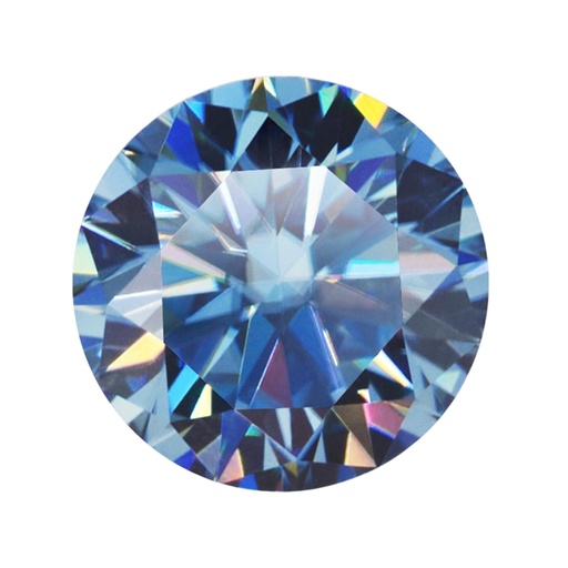 [MORDRB17] Loose Moissanite Royal Vivid Blue Clean Round Cut 7.00 MM