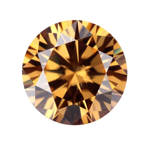 [MORDCVV116] Loose Moissanite Champagne Vivid Brown Clean Round Cut 16.00 MM