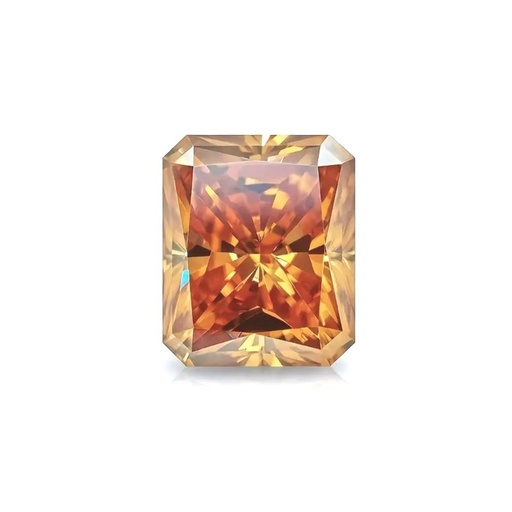 Loose Moissanite Champagne Vivid Brown Clean Radiant Cut 7.00 x 5.00 MM