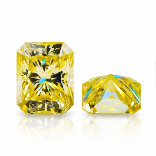 Loose Moissanite Canary Vivid Yellow Clean Radiant Cut 13.00 x 11.00 MM