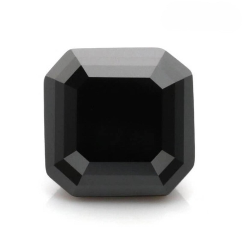 Loose Moissanite Jet Black Clean Asscher Cut 6.50 MM
