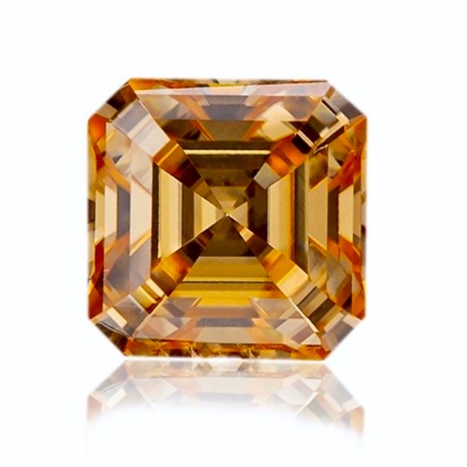 Loose Moissanite Champagne Vivid Brown Clean Asscher Cut 12.00 MM