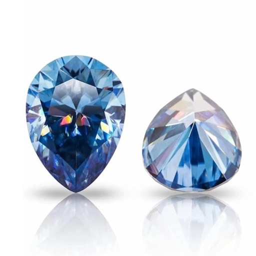 Loose Moissanite Royal Vivid Blue Clean Pear Cut 7.00 x 5.00 MM
