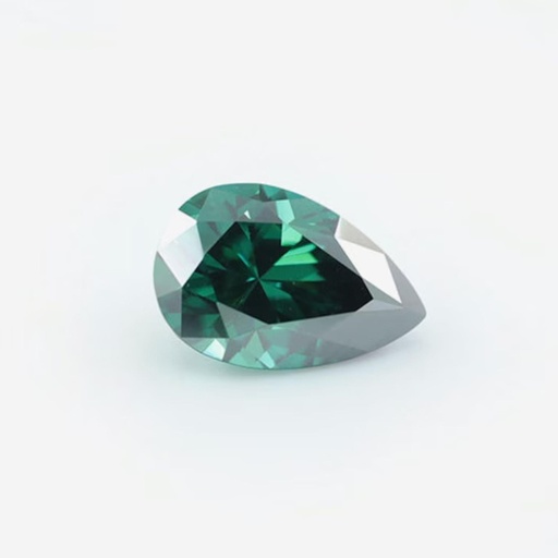 Loose Moissanite Emerald Vivid Green Clean Pear Cut 8.00 x 6.00 MM