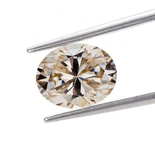 Loose Moissanite Brown Clean Oval Cut 7.00 x 5.00 MM