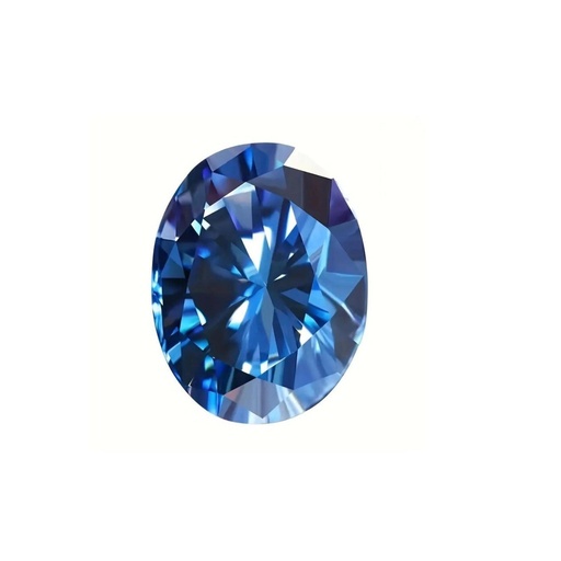 Loose Moissanite Royal Vivid Blue Clean Oval Cut 12.00 x 10.00 MM