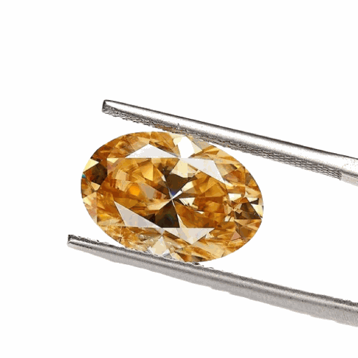 Loose Moissanite Champagne Vivid Brown Clean Oval Cut 8.00 x 6.00 MM