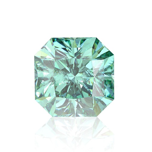 Loose Moissanite Green Clean Square Radiant Cut 8.50 MM