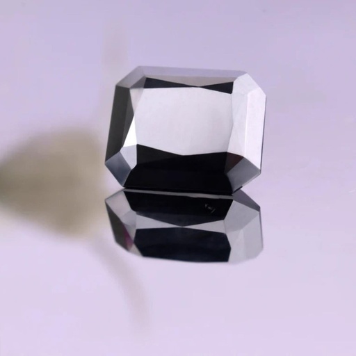 Loose Moissanite Jet Black Clean Square Radiant Cut 10.00 MM