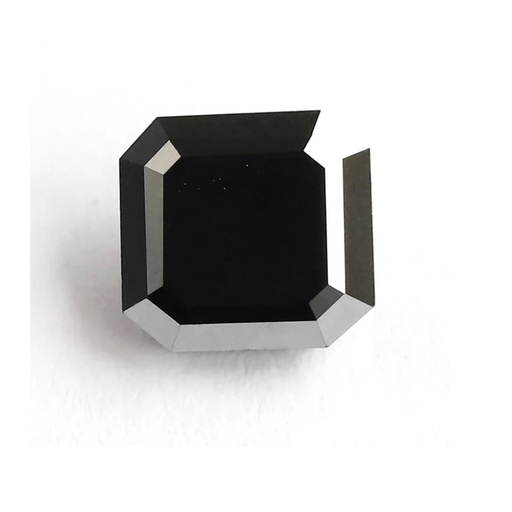 Loose Moissanite Black Clean Square Radiant Cut 6.50 MM
