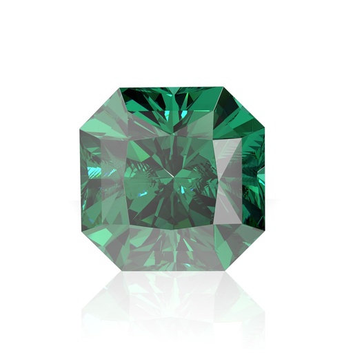 Loose Moissanite Emerald Vivid Green Clean Square Radiant Cut 8.00 MM