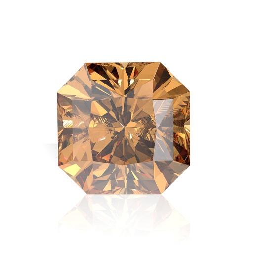 Loose Moissanite Champagne Vivid Brown Clean Square Radiant Cut 10.50 MM
