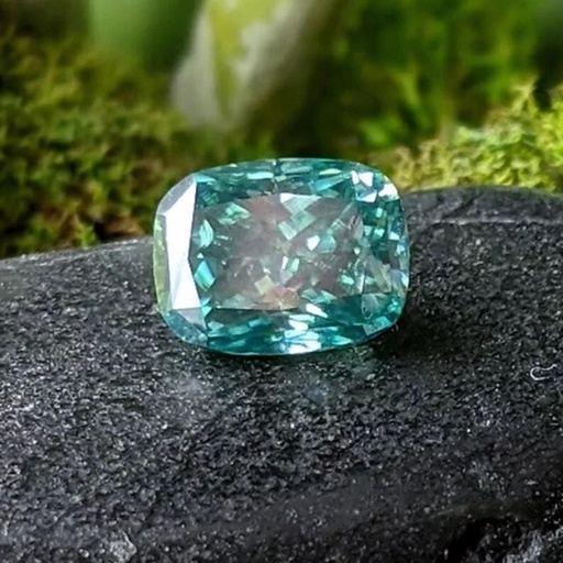 Loose Moissanite Blue Clean Elongated Cushion Cut 14.00 x 12.00 MM