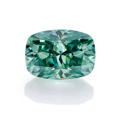 Loose Moissanite Green Clean Elongated Cushion Cut 7.00 x 5.00 MM