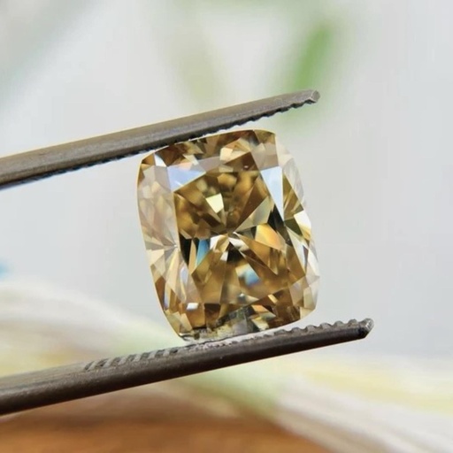 Loose Moissanite Brown Clean Elongated Cushion Cut 7.00 x 5.00 MM