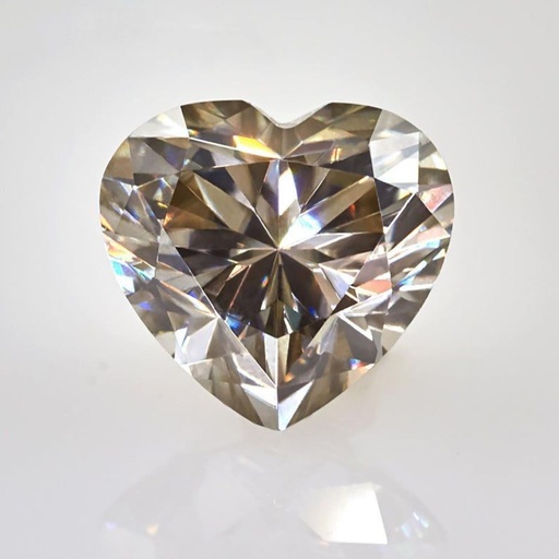 Loose Moissanite Brown Clean Heart Cut 10.50 MM