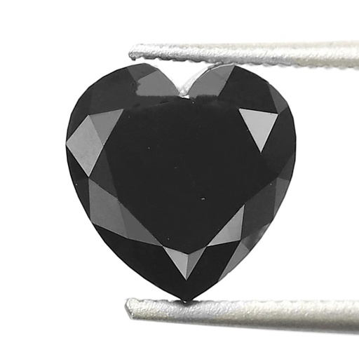 Loose Moissanite Jet Black Clean Heart Cut 5.50 MM