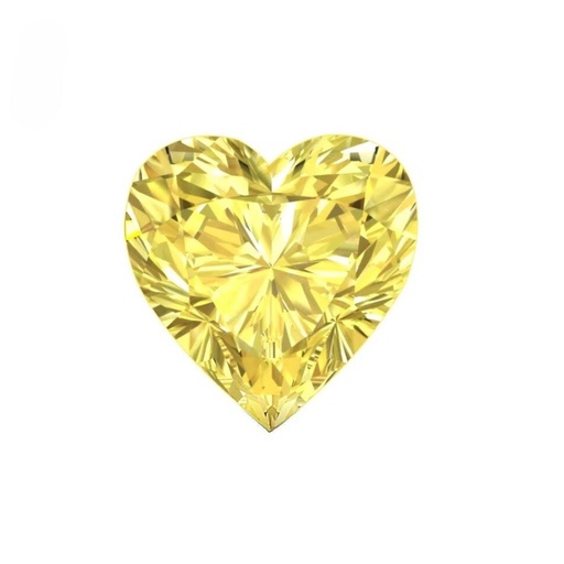 Loose Moissanite Canary Vivid Yellow Clean Heart Cut 16.00 MM