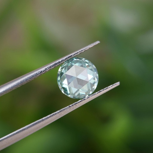 Loose Moissanite Green Clean Rose Cut Round 16.00 MM