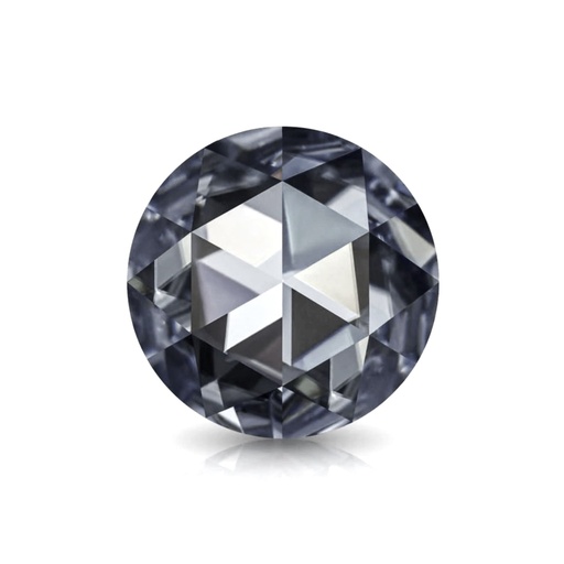 Loose Moissanite Grey Clean Rose Cut Round 8.50 MM