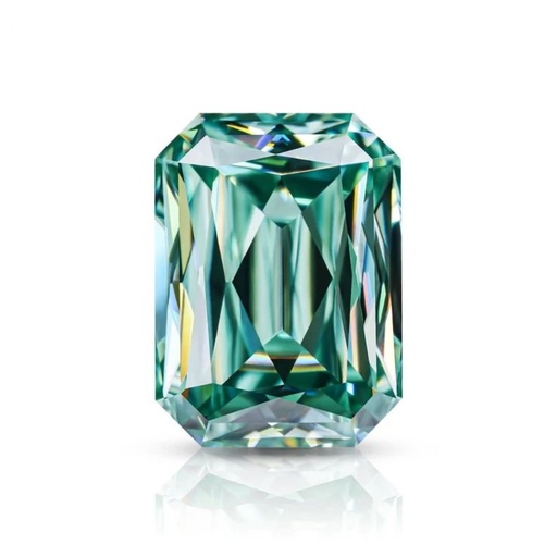 Loose Moissanite Green Clean Criss Cut Emerald 13.00 x 11.00 MM