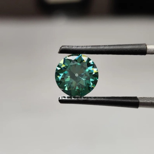 Loose Moissanite Emerald Vivid Green Clean Old European Cut 10.50 MM