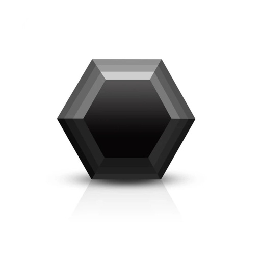 Loose Moissanite Black Clean Hexagon Cut 8.50 MM