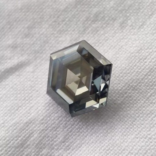 Loose Moissanite Grey Clean Hexagon Cut 8.00 MM