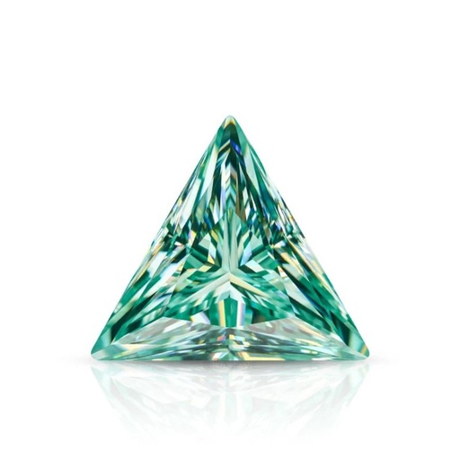 Loose Moissanite Green Clean Triangle Cut 5.00 MM