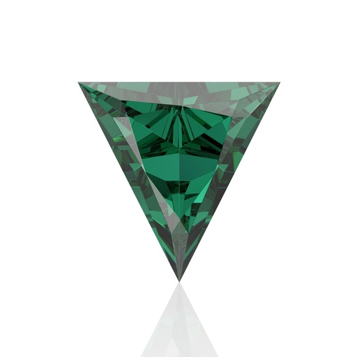 Loose Moissanite Emerald Vivid Green Clean Triangle Cut 7.50 MM