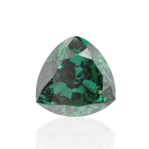 Loose Moissanite Emerald Vivid Green Clean Trillion Cut 10.50 MM