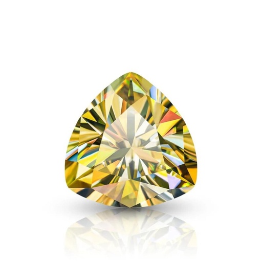 Loose Moissanite Canary Vivid Yellow Clean Trillion Cut 9.50 MM