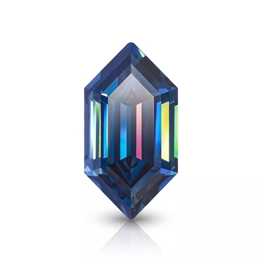 Loose Moissanite Royal Vivid Blue Clean Dutch Marquise Cut 18.00 x 9.00 MM