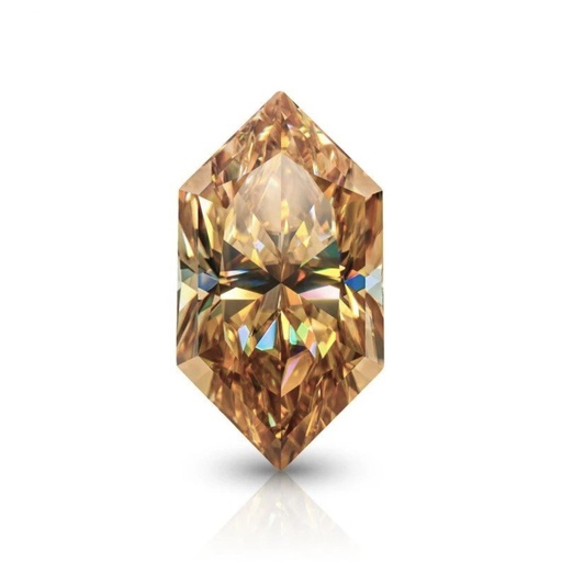 Loose Moissanite Champagne Vivid Brown Clean Dutch Marquise Cut 20.00 x 10.00 MM